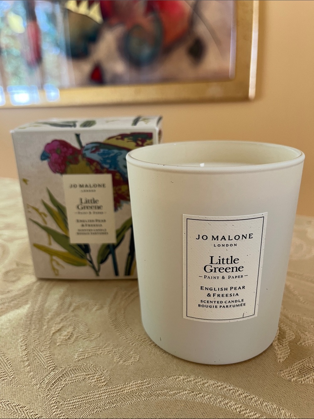 Jo Malone London Little Green Print & Paper English Pear Freesia Scented Candle